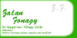 zalan fonagy business card